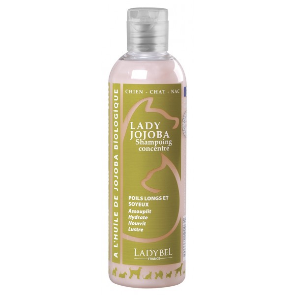 SHAMPOOING FOURRURES LONGUES  pour chien et chat LADY JOJOBA LADYBEL - DOGFRENCHTOUCH
