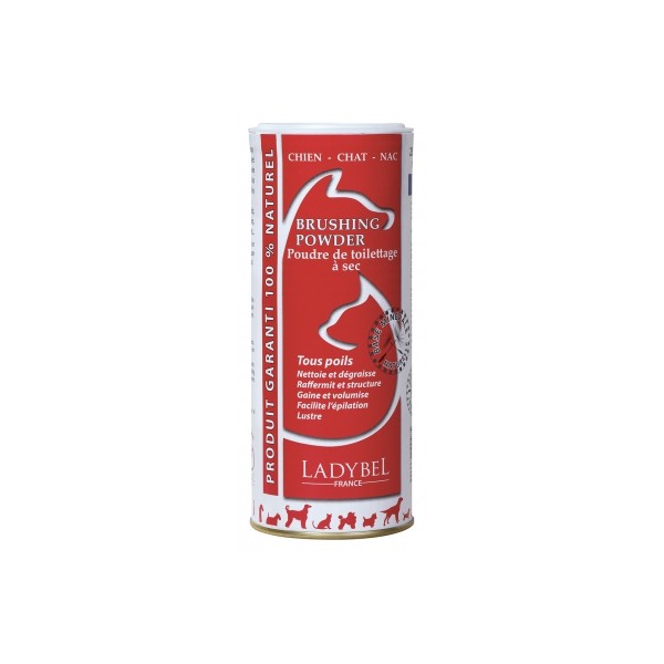 SHAMPOOING SEC pour chien et chat BRUSHING POWDER LADYBEL - DOGFRENCHTOUCH