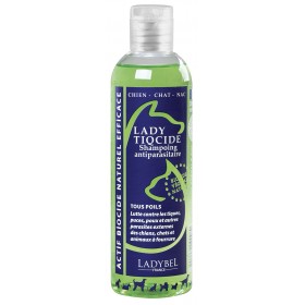 SHAMPOOING ANTIPARASITAIRE pour chien et chat LADY TIQCIDE LADYBEL - DOGFRENCHTOUCH