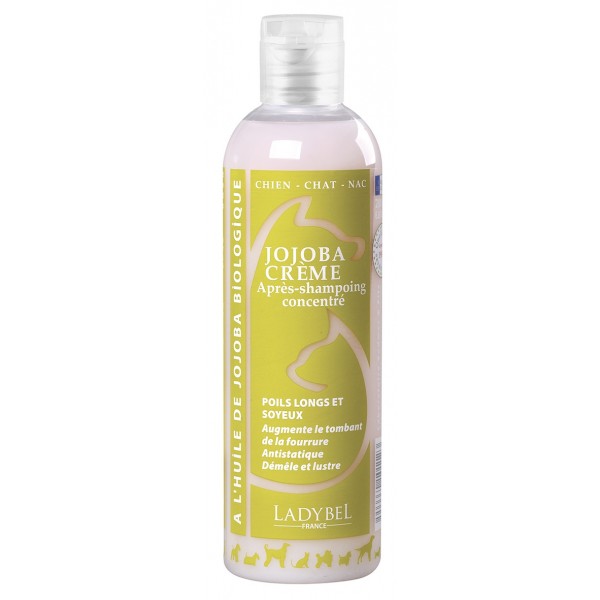 APRES SHAMPOOING pour chien et chat JOJOBA CREME LADYBEL - DOGFRENCHTOUCH