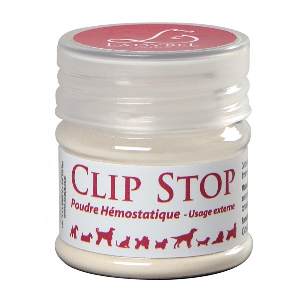 POUDRE HEMOSTATIQUE pour chien CLIP STOP LADYBEL - DOGFRENCHTOUCH