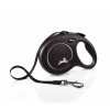 LAISSE RETRACTABLE NEW CLASSIC pour chiens avec sangle NOIR FLEXI