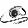LAISSE RETRACTABLE NEW COMFORT pour chiens avec cordon GRIS FLEXI - DOGFRENCHTOUCH
