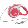 LAISSE RETRACTABLE NEW COMFORT pour chiens avec cordon ROUGE FLEXI - DOGFRENCHTOUCH