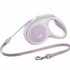 LAISSE RETRACTABLE NEW COMFORT pour chiens avec cordon ROSE FLEXI - DOGFRENCHTOUCH