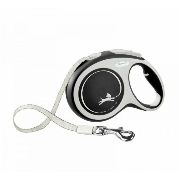 LAISSE RETRACTABLE NEW COMFORT pour chiens avec sangle GRIS FLEXI - DOGFRENCHTOUCH