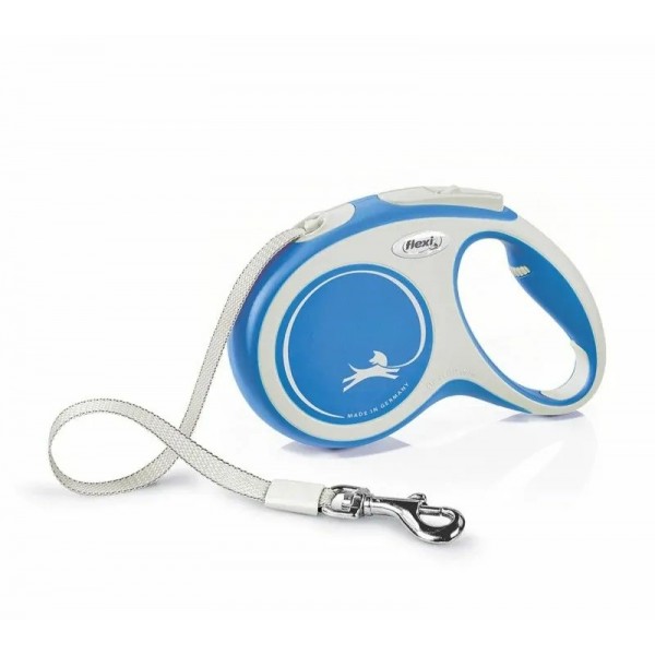 LAISSE RETRACTABLE NEW COMFORT pour chiens avec sangle BLEU FLEXI - DOGFRENCHTOUCH