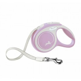 LAISSE RETRACTABLE NEW COMFORT pour chien avec sangle ROSE FLEXI-DOGFRENCHTOUCH