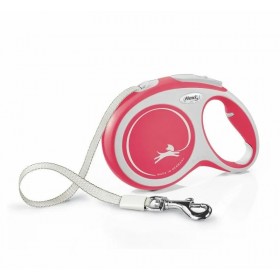 LAISSE RETRACTABLE NEW COMFORT pour chien avec sangle ROUGE FLEXI-DOGFRENCHTOUCH
