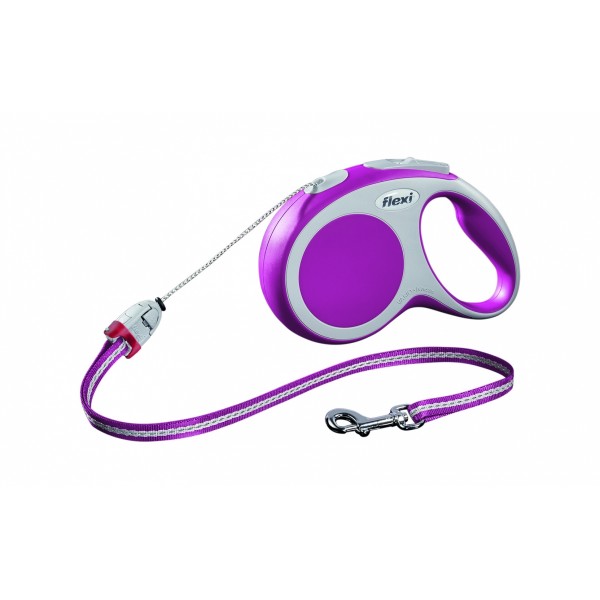 LAISSE RETRACTABLE pour chien VARIO avec sangle ROSE FLEXI - DOGFRENCHTOUCH