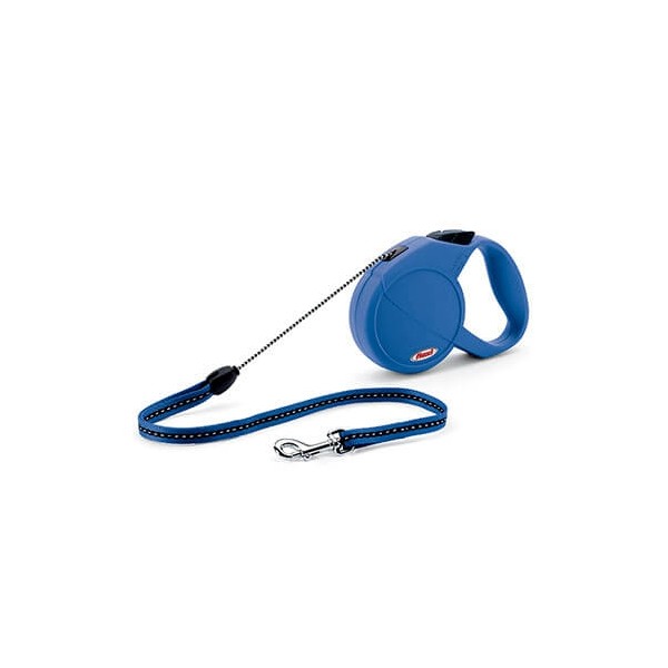LAISSE RETRACTABLE pour chien CLASSIC LONG avec cordon bleu FLEXI - DOGFRENCHTOUCH