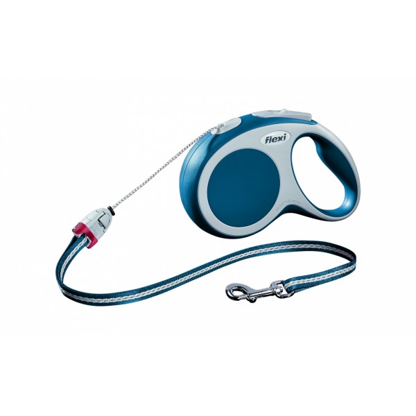 LAISSE RETRACTABLE pour chien VARIO avec cordon BLEU FLEXI - DOGFRENCHTOUCH