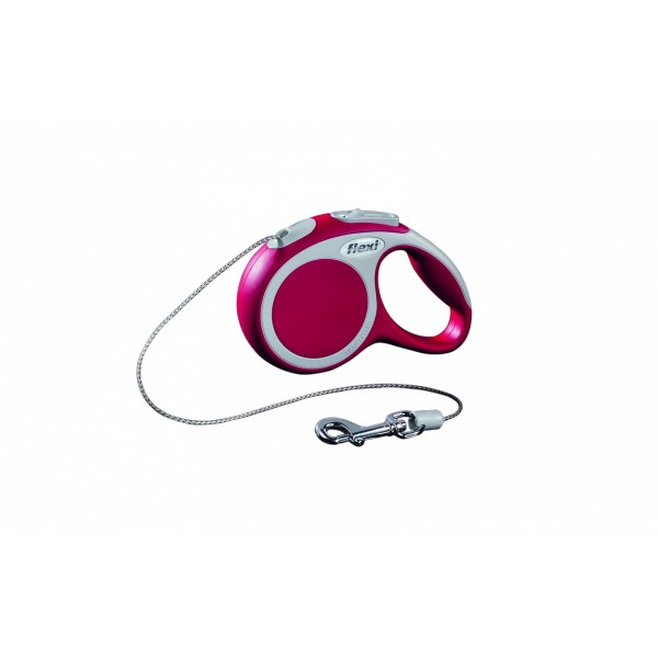 LAISSE RETRACTABLE pour chien VARIO avec cordon ROUGE FLEXI - DOGFRENCHTOUCH