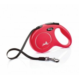 LAISSE RETRACTABLE NEW CLASSIC pour chien avec sangle ROUGE FLEXI-DOGFRENCHTOUCH