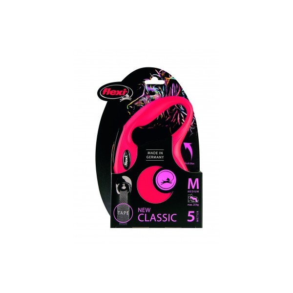 LAISSE RETRACTABLE NEW CLASSIC pour chien avec sangle ROUGE FLEXI-DOGFRENCHTOUCH
