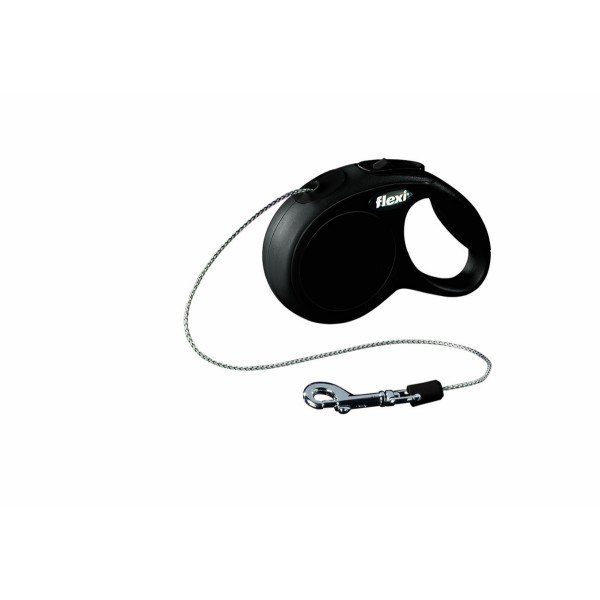 LAISSE RETRACTABLE NEW CLASSIC pour chiens avec cordon NOIR FLEXI-DOGFRENCHTOUCH