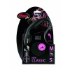 LAISSE RETRACTABLE NEW CLASSIC pour chiens avec cordon NOIR FLEXI-DOGFRENCHTOUCH