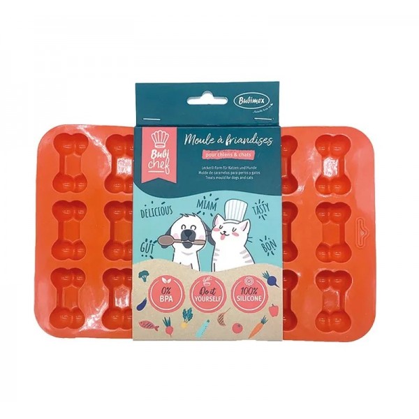 MOULE A FRIANDISES pour chien et chat forme os BUBICHEF BUBIMEX - DOGFRENCHTOUCH
