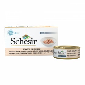 PATEE pour chat THON SAUMON en gelée 6x50g SCHESIR - DOGFRENCHTOUCH