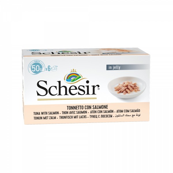 PATEE pour chat THON SAUMON en gelée 6x50g SCHESIR - DOGFRENCHTOUCH
