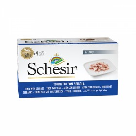 PATEE pour chat THON BAR en gelée 4x85g SCHESIR - DOGFRENCHTOUCH