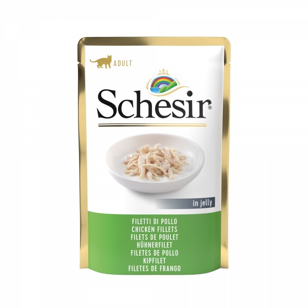 SACHETS PATEE pour chat POULET en gelée 20x85g SCHESIR - DOGFRENCHTOUCH