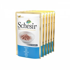 SACHETS PATEE pour chat THON en gelée 6x85g SCHESIR - DOGFRENCHTOUCH