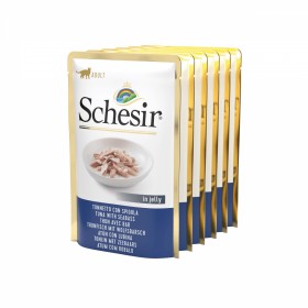 SACHETS PATEE pour chat THON BAR en gelée 6x85g SCHESIR - DOGFRENCHTOUCH