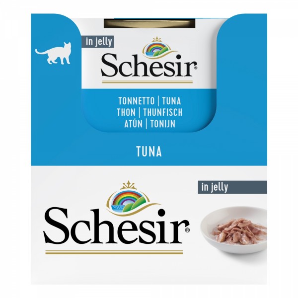 PATEE pour chat THON en gelée 14x85g SCHESIR - DOGFRENCHTOUCH