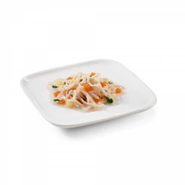 PATEE pour chien PETITE CUISINE POULET PATATE DOUCE CAROTTES 14x85g SCHESIR - DOGFRENCHTOUCH