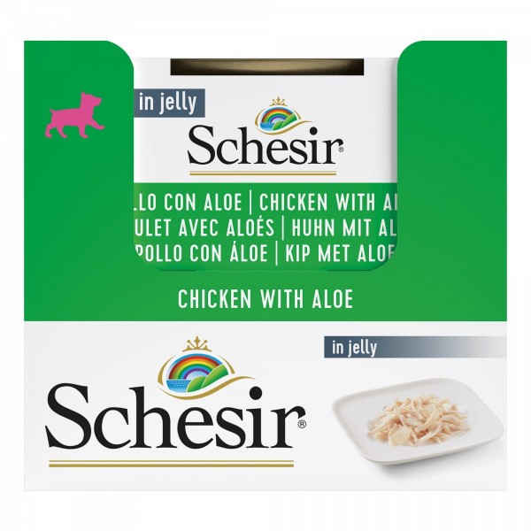 PATEE pour chiot POULET ALOES 10x150g SCHESIR - DOGFRENCHTOUCH