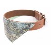 COLLIER BANDANA pour chien en cuir fantaisie CAMEL MALIBU SELLIER - DOGFRENCHTOUCH