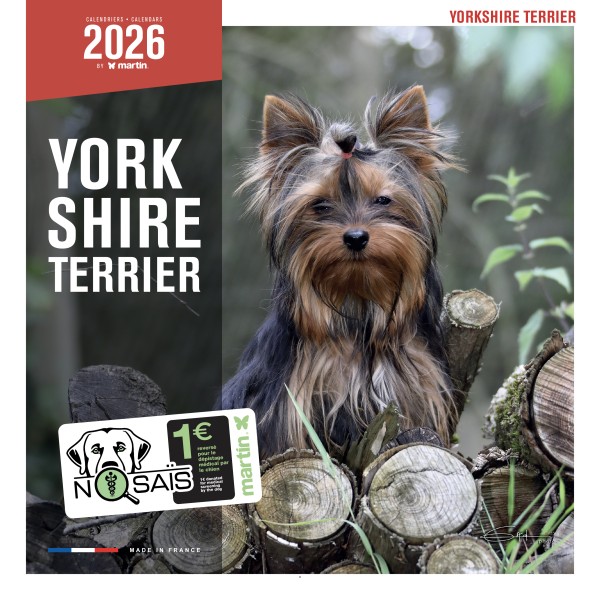 CALENDRIER chien 2026 YORKSHIRE MARTIN SELLIER-DOGFRENCHTOUCH