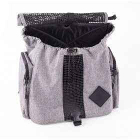 SAC VENTRAL pour chien et chat Collection CROISETTE couleur gris MARTIN SELLIER-DOGFRENCHTOUCH