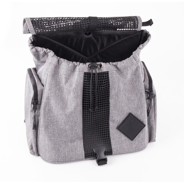 SAC VENTRAL pour chien et chat Collection CROISETTE couleur gris MARTIN SELLIER-DOGFRENCHTOUCH