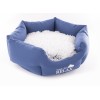 CORBEILLE RONDE FLUFFLY pour chien ou chat collection IGLOO bleu MARTIN SELLIER-DOGFRENCHTOUCH