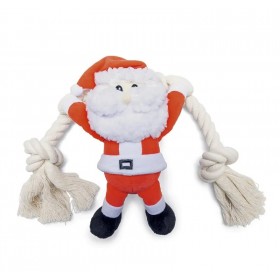 JOUET pour chien PELUCHE PERE NOEL avec corde BEEZTEES-DOGFRENCHTOUCH