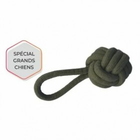 JOUET pour chien BALLE en CORDE et poignée ULTRA RESISTANTE-DOGFRENCHTOUCH