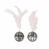 JOUET pour chat LOT DE 2 BALLES AJOUREES grelot avec PLUMES FLAMINGO-DOGFRENCHTOUCH