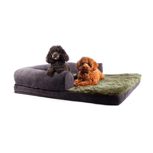 SOFA DEHOUSSABLE pour chien ou chat collection TOUDOUDOU couleur kaki MARTIN SELLIER-DOGFRENCHTOUCH