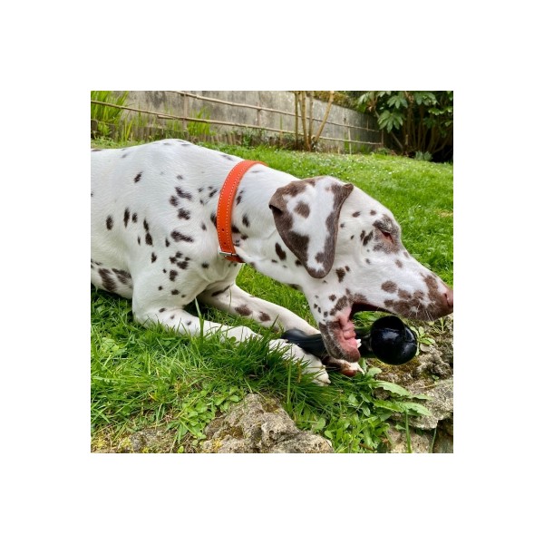 JOUET pour chien RUBB'N'BLACK OS noir ultra résistant 22cm RUBB'N'ROLL-DOGFRENCHTOUCH