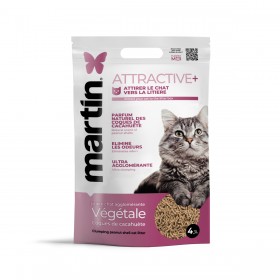 LITIERE AGGLOMERANTE pour chat LOT DE 4 ATTRACTIVE+ CACAHUETE MARTIN SELLIER-DOGFRENCHTOUCH