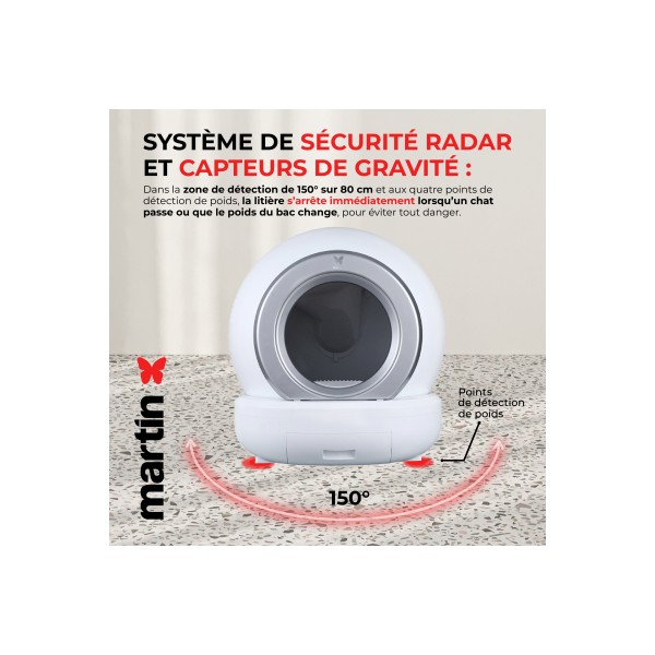 LITIERE AUTOMATIQUE pour chat 65L MARTIN SELLIER-DOGFRENCHTOUCH