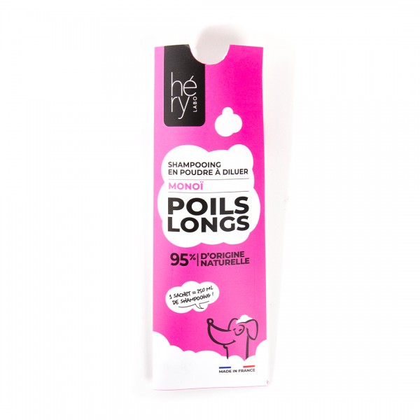 SHAMPOOING POUDRE A DILUER pour chien POILS LONGS HERY-DOGFRENCHTOUCH