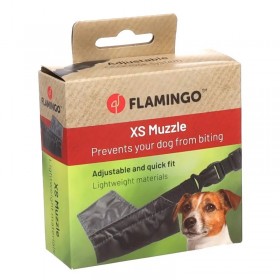 MUSELIERE pour chien en nylon noir TAILLE XS FLAMINGO-DOGFRENCHTOUCH