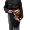 SAC DE TRANSPORT KANGOUROU pour chien collection TOUDOUDOU couleur noir MARTIN SELLIER-DOGFRENCHTOUCH
