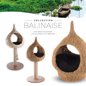 ARBRE A CHAT pour chat GOUTTE BALINAISE en Jacinthe d'eau MARTIN SELLIER-DOGFRENCHTOUCH
