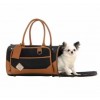 SAC DE TRANSPORT pour chien TRANSAT couleur noir et camel BOBBY-DOGFRENCHTOUCH