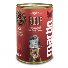 PATEE pour chien Mijotés de boeuf 400g x6 MARTIN FOOD MARTIN SELLIER-DOGFRENCHTOUCH