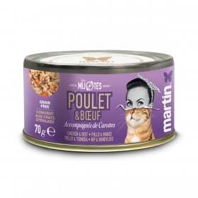 PATEE pour chat Mijotés de poulet et boeuf 70g x12 MARTIN FOOD MARTIN SELLIER-DOGFRENCHTOUCH